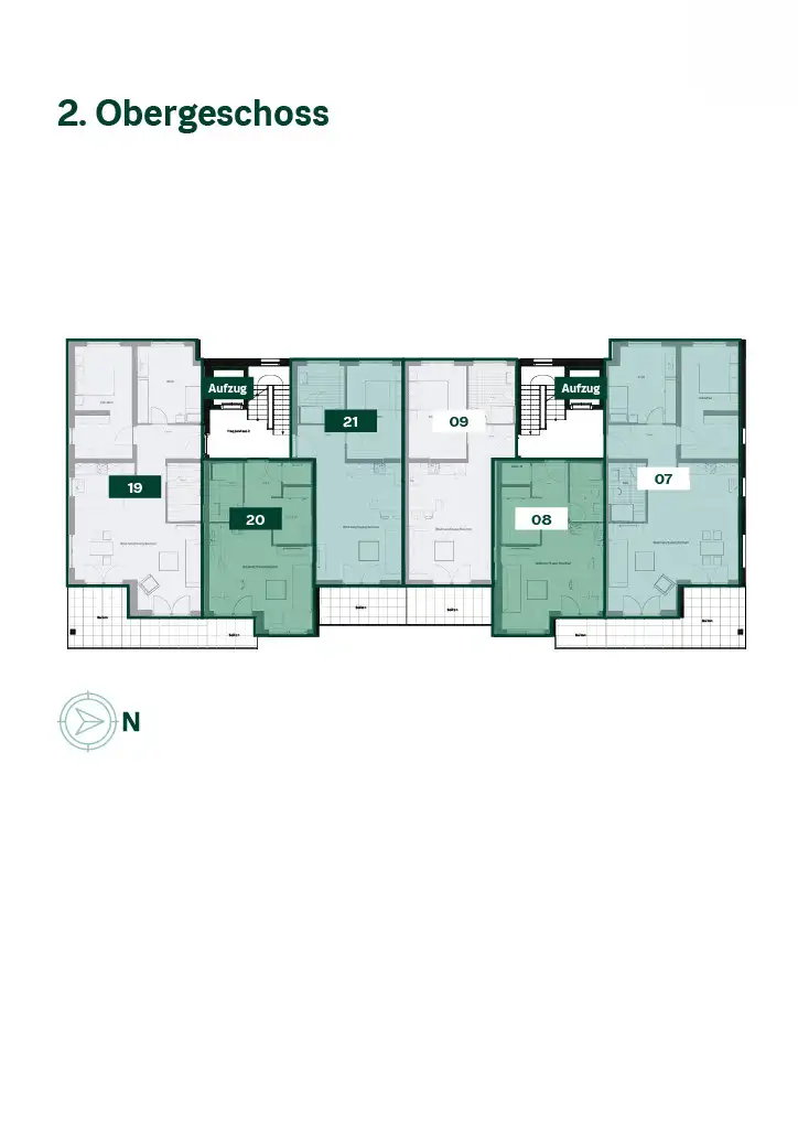 Geschossgrundriss Am Bronner Berg 2.OG