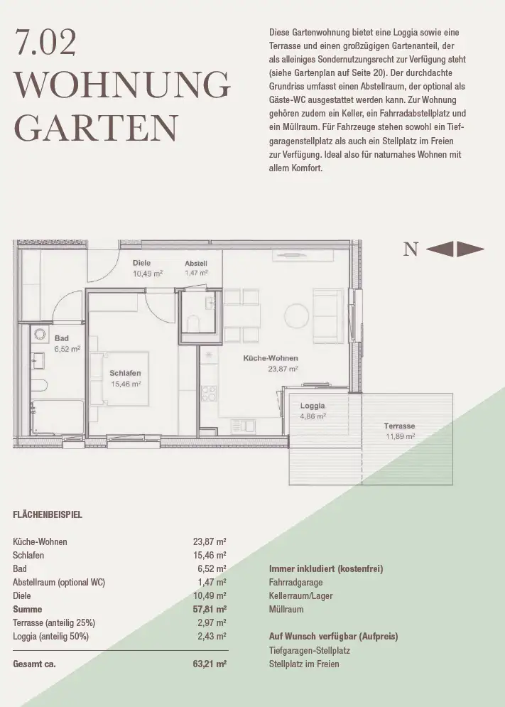 Garten Wohnung