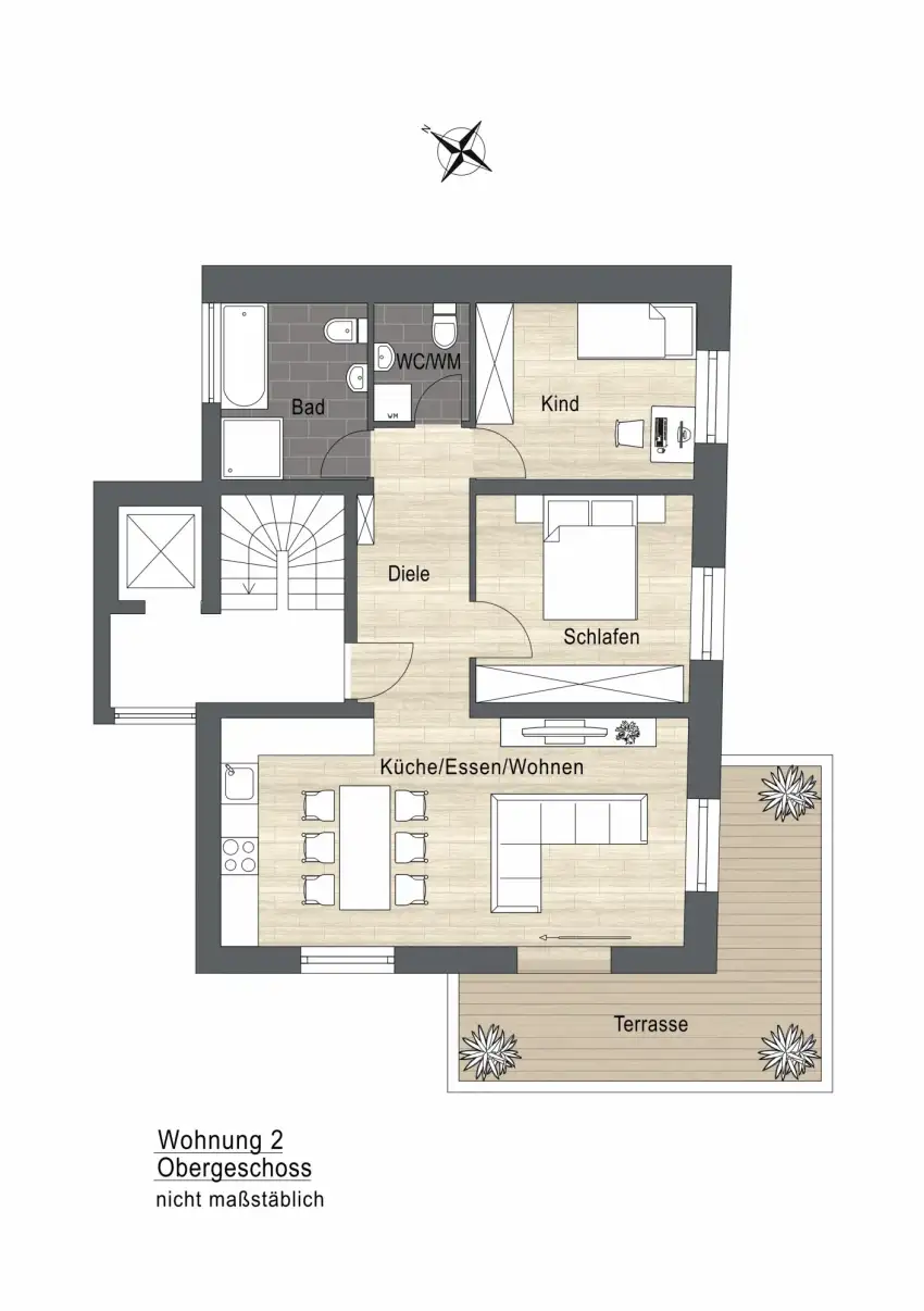 Grundriss Wohnung 2