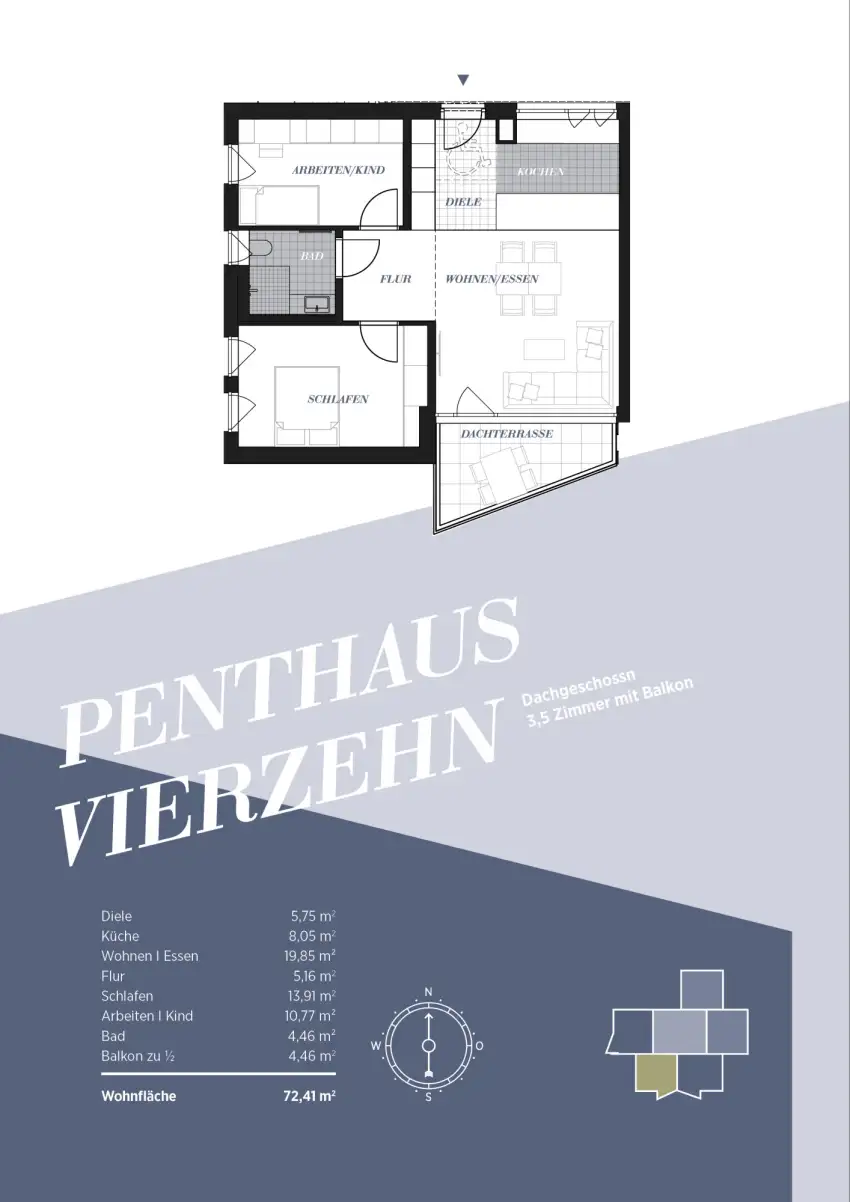 Grundriss Wohnung 14