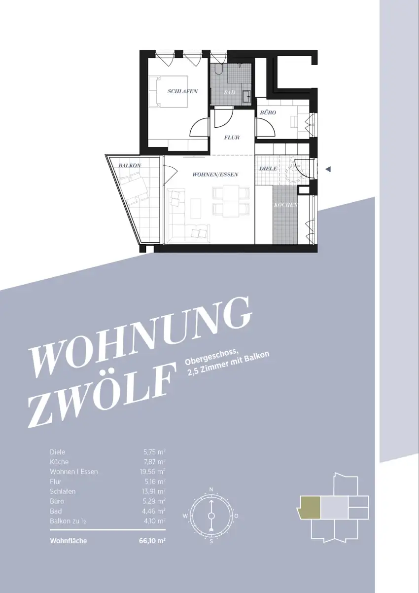 Grundriss Wohnung 13